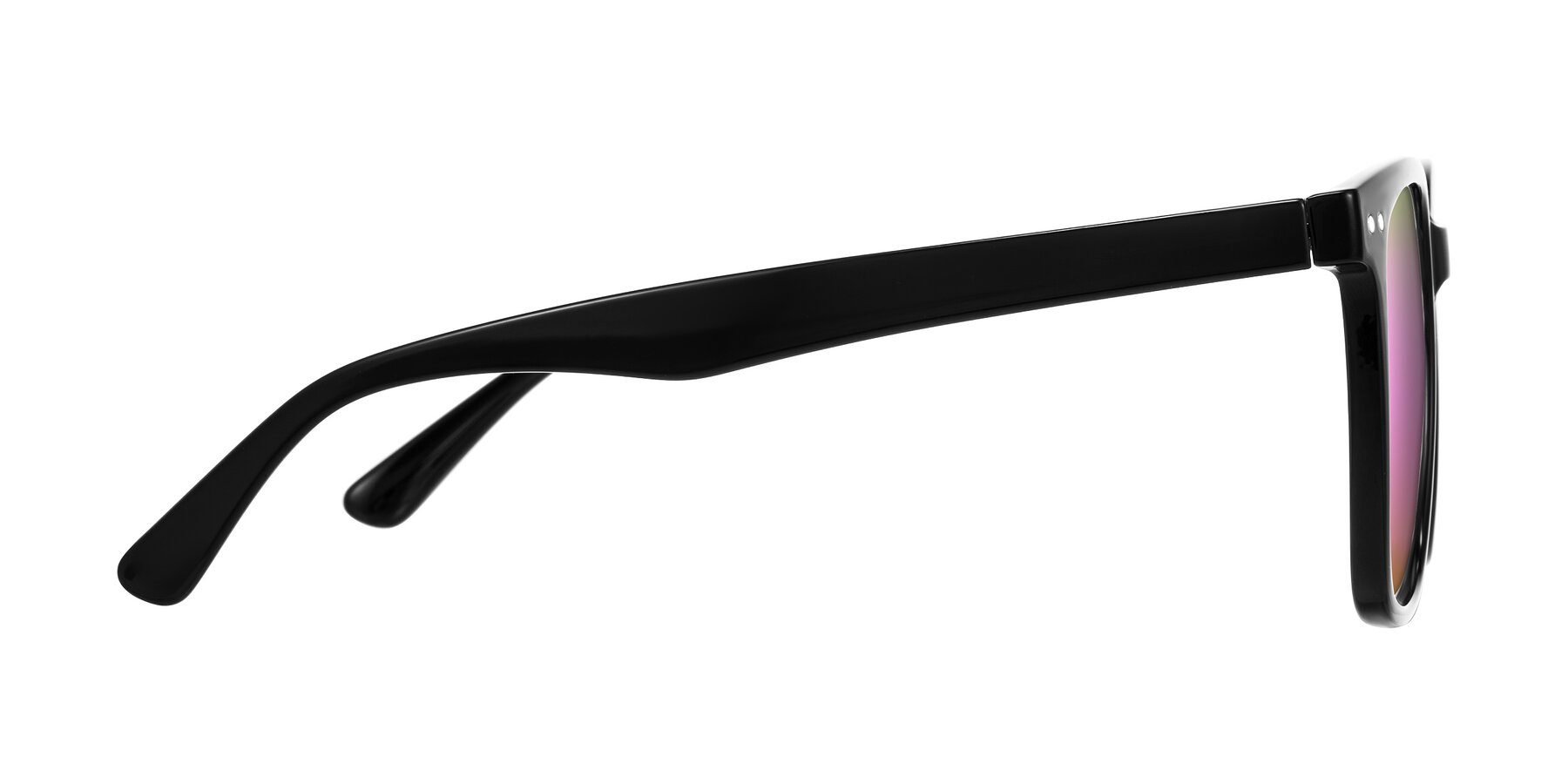 Side of Arroyo in Black with Pink Mirrored Lenses
