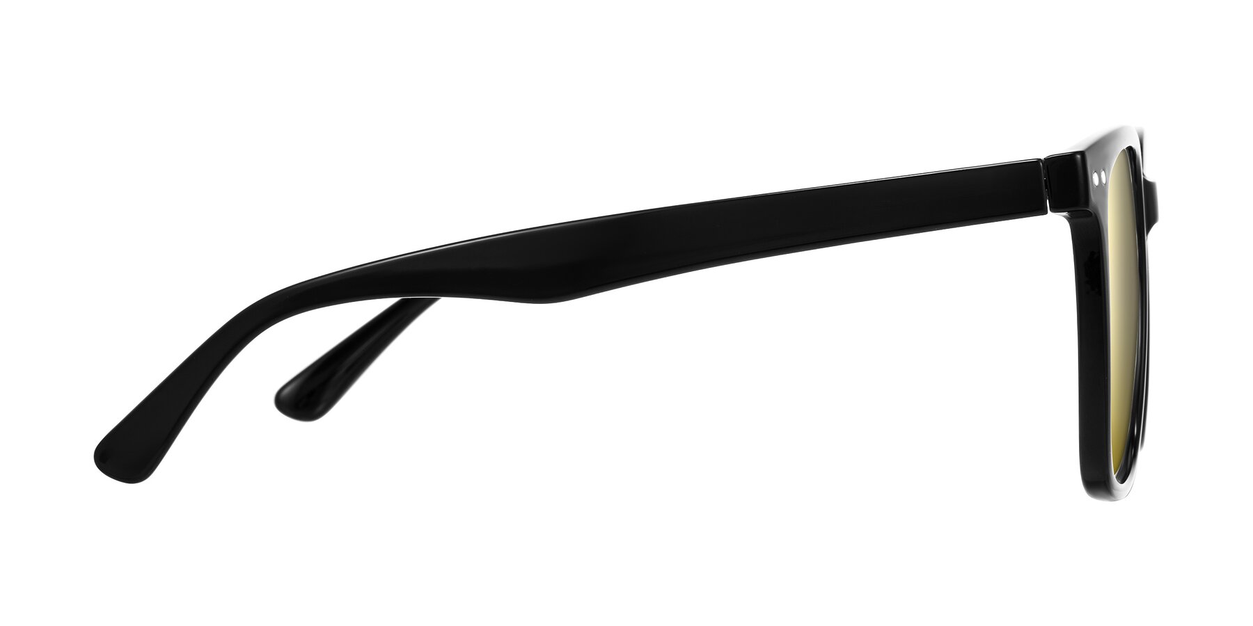 Side of Arroyo in Black with Gold Mirrored Lenses