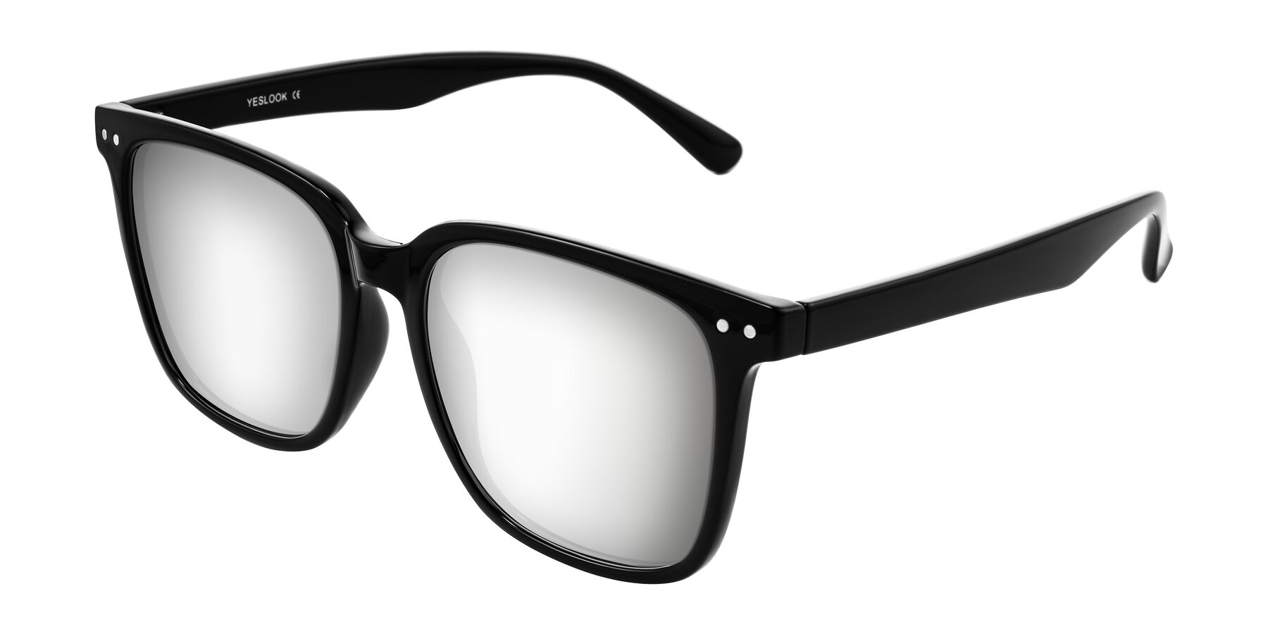 Angle of Arroyo in Black with Silver Mirrored Lenses