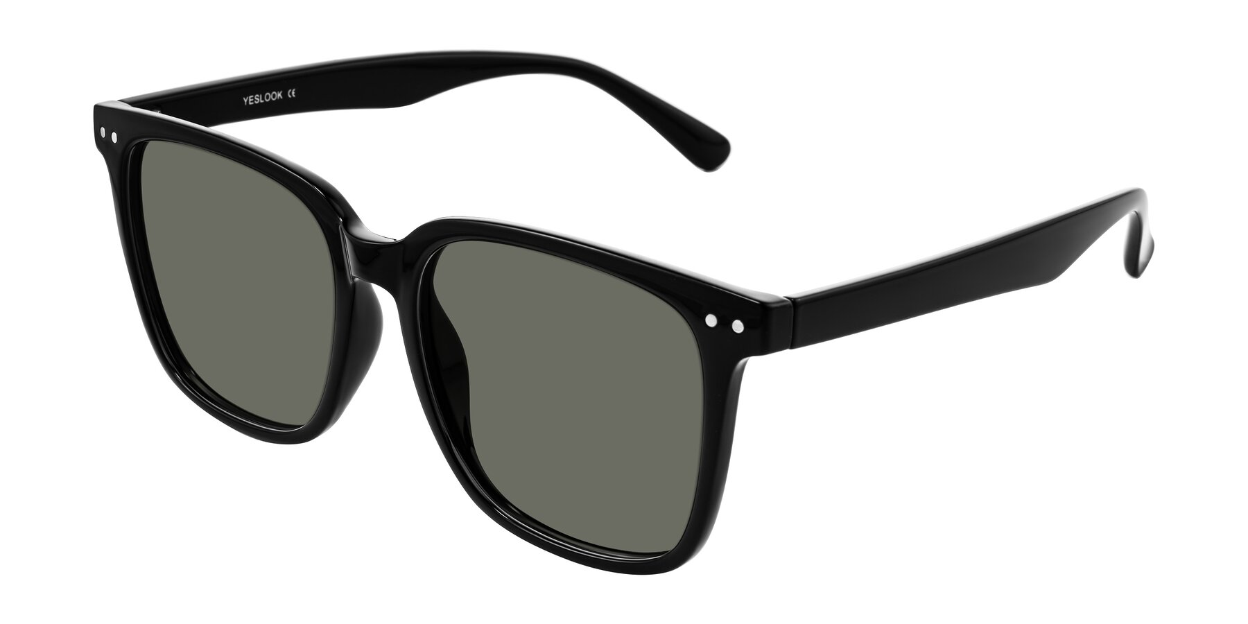 Angle of Arroyo in Black with Gray Polarized Lenses