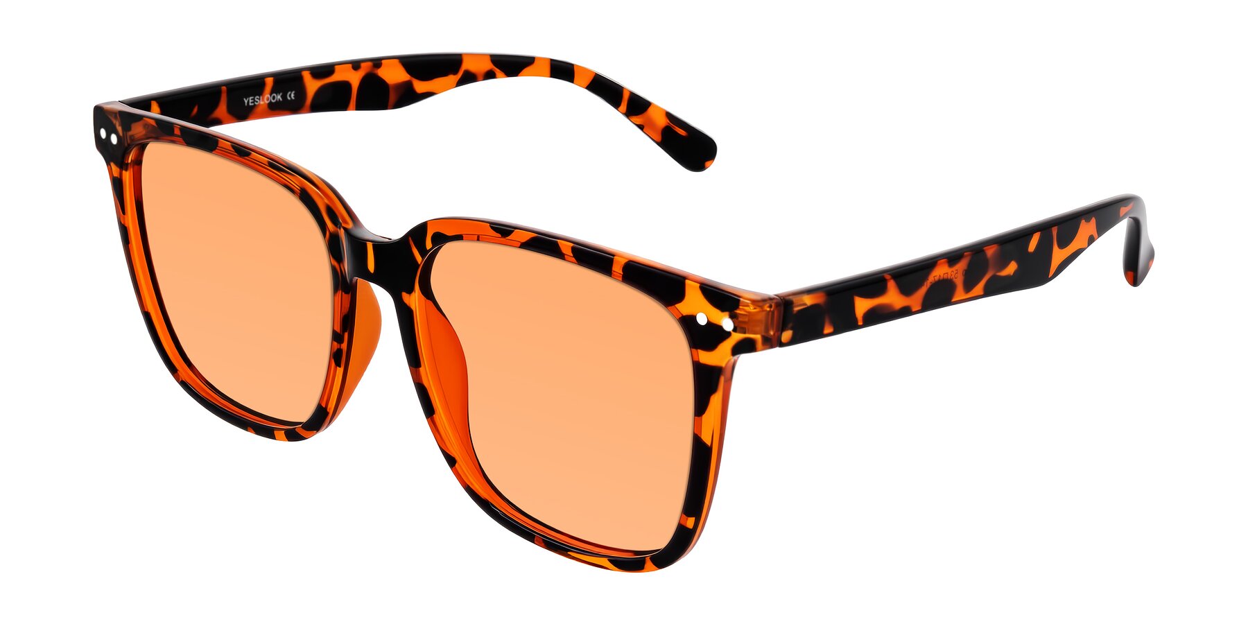 Angle of Arroyo in Tortoise with Medium Orange Tinted Lenses