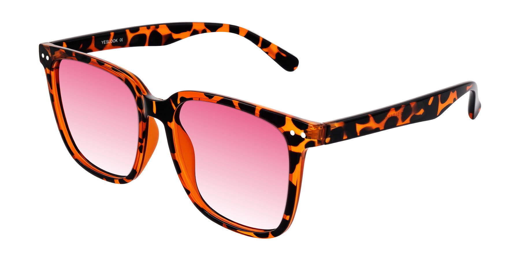 Angle of Arroyo in Tortoise with Pink Gradient Lenses