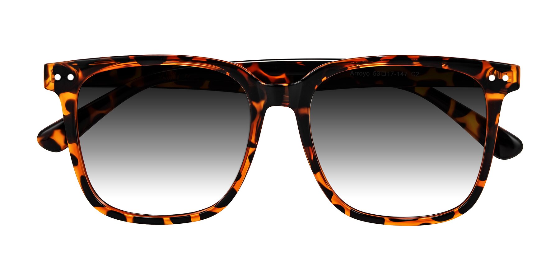 Folded Front of Arroyo in Tortoise with Gray Gradient Lenses