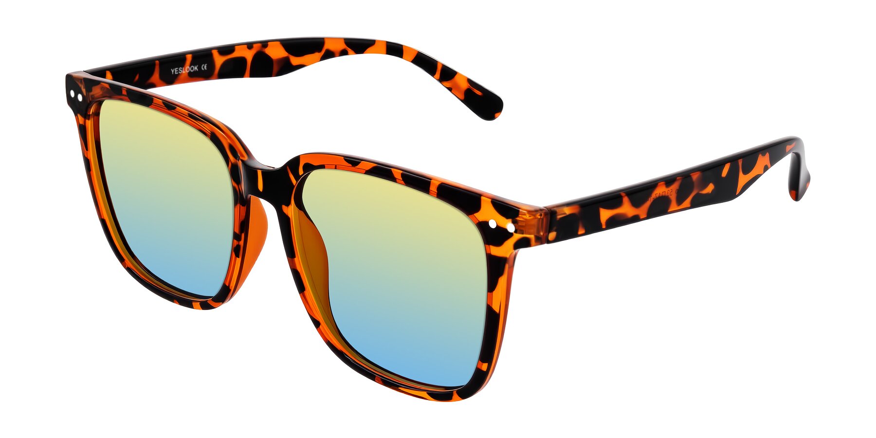 Angle of Arroyo in Tortoise with Yellow / Blue Gradient Lenses