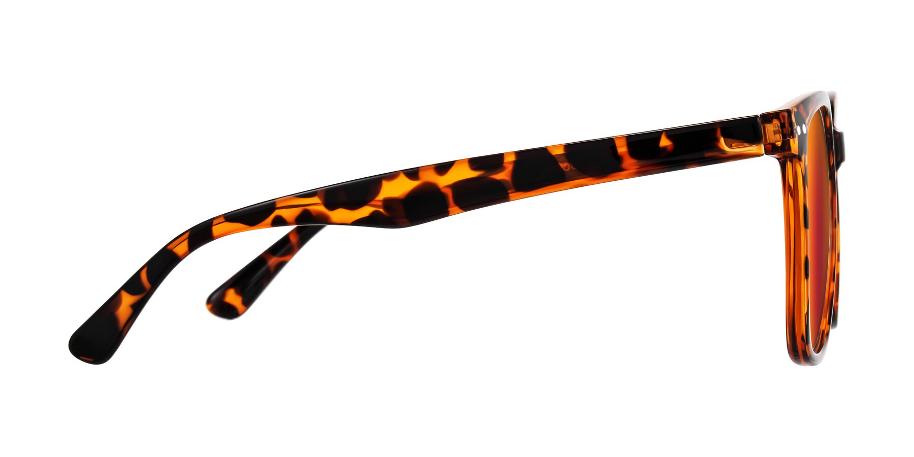 Side of Arroyo in Tortoise with Red Gold Mirrored Lenses