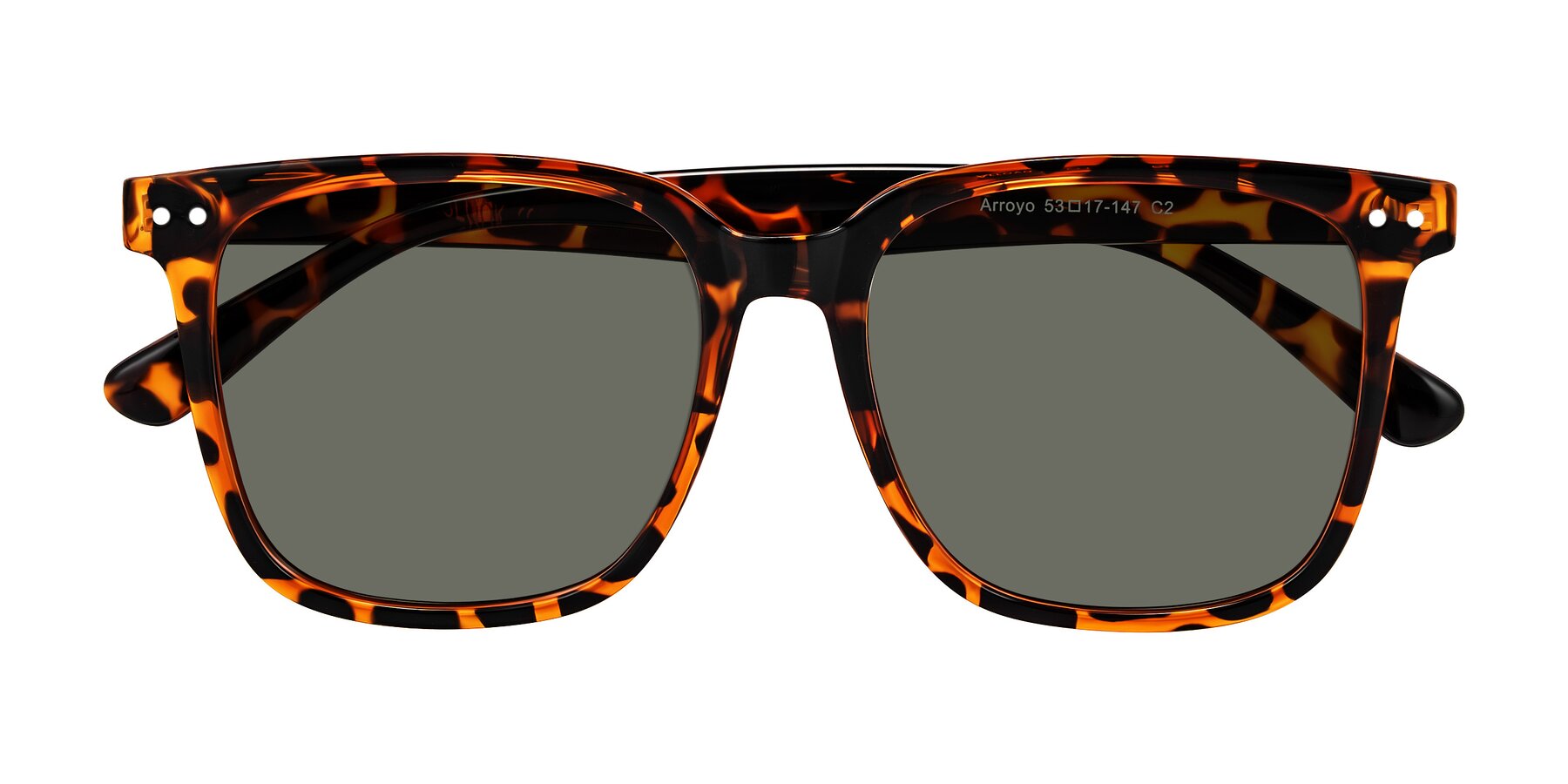 Folded Front of Arroyo in Tortoise with Gray Polarized Lenses