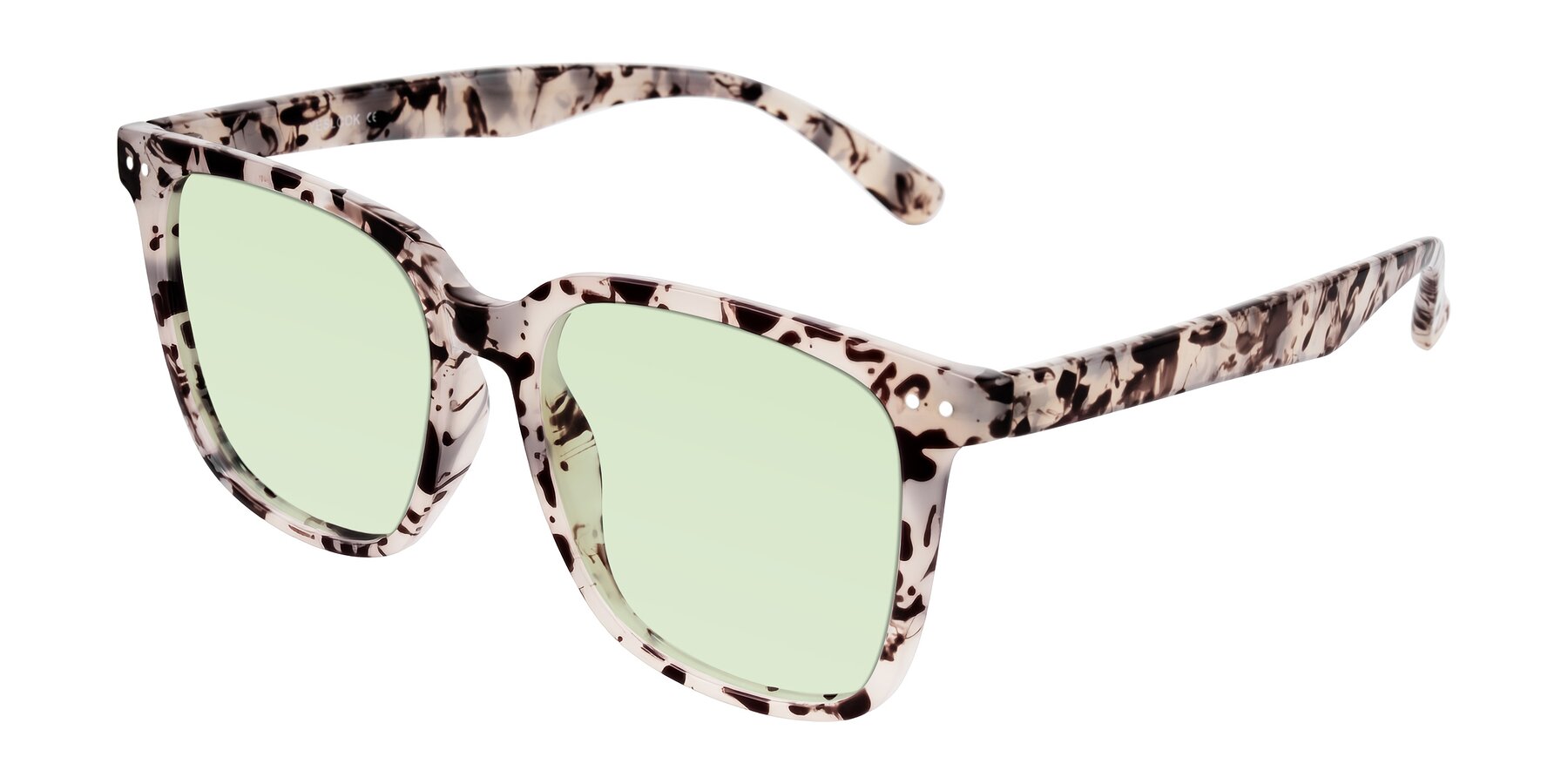 Angle of Arroyo in Ivory Tortoise with Light Green Tinted Lenses