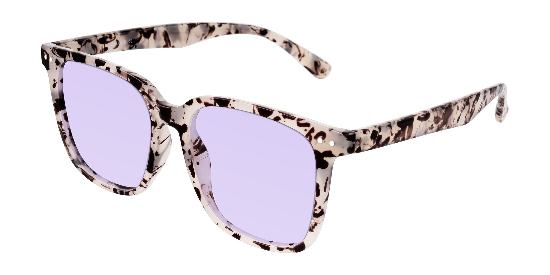 Angle of Arroyo in Ivory Tortoise with Light Purple Tinted Lenses