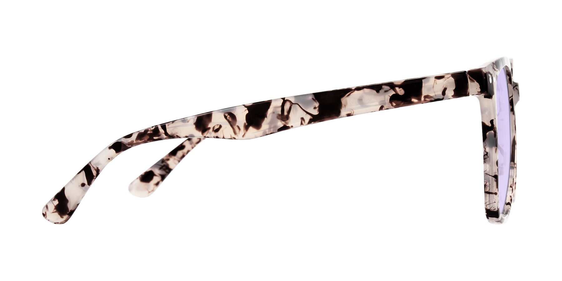 Side of Arroyo in Ivory Tortoise with Light Purple Tinted Lenses