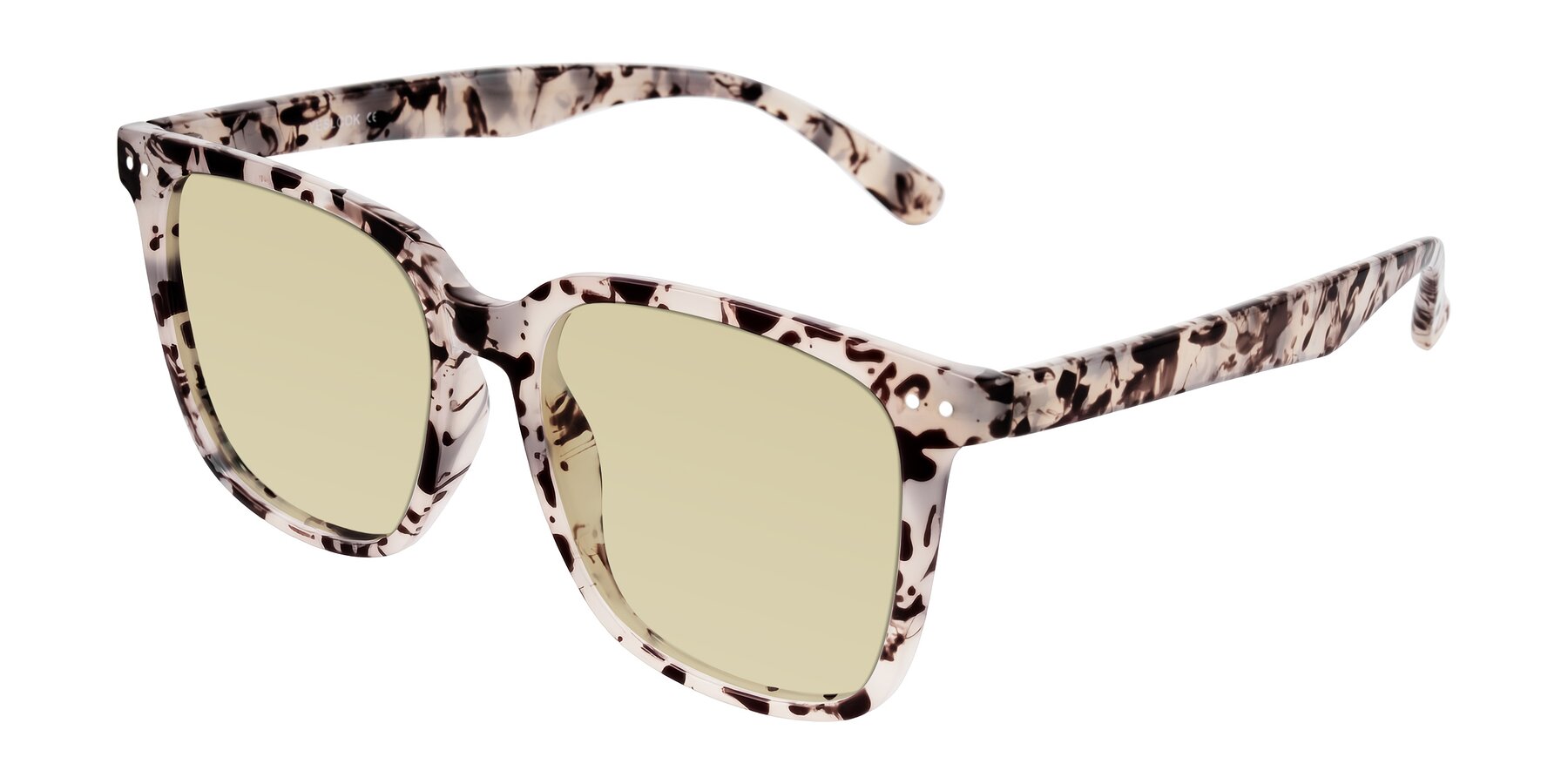 Angle of Arroyo in Ivory Tortoise with Light Champagne Tinted Lenses
