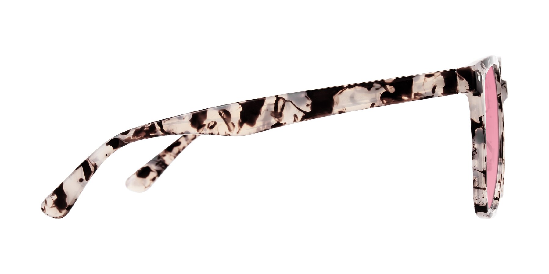 Side of Arroyo in Ivory Tortoise with Pink Tinted Lenses
