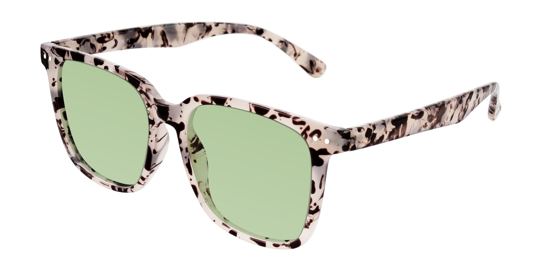 Angle of Arroyo in Ivory Tortoise with Medium Green Tinted Lenses