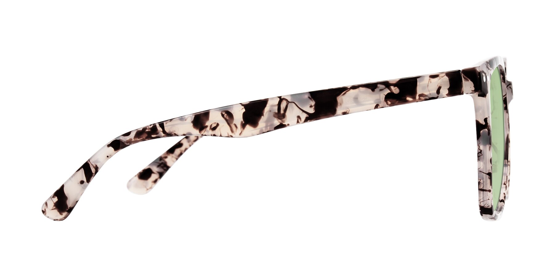 Side of Arroyo in Ivory Tortoise with Medium Green Tinted Lenses
