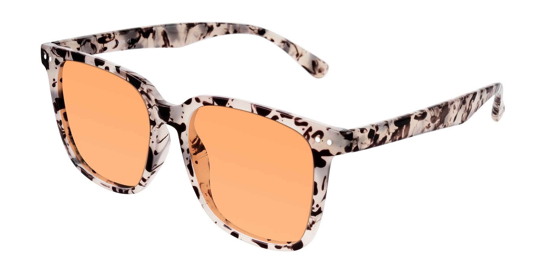Angle of Arroyo in Ivory Tortoise with Medium Orange Tinted Lenses