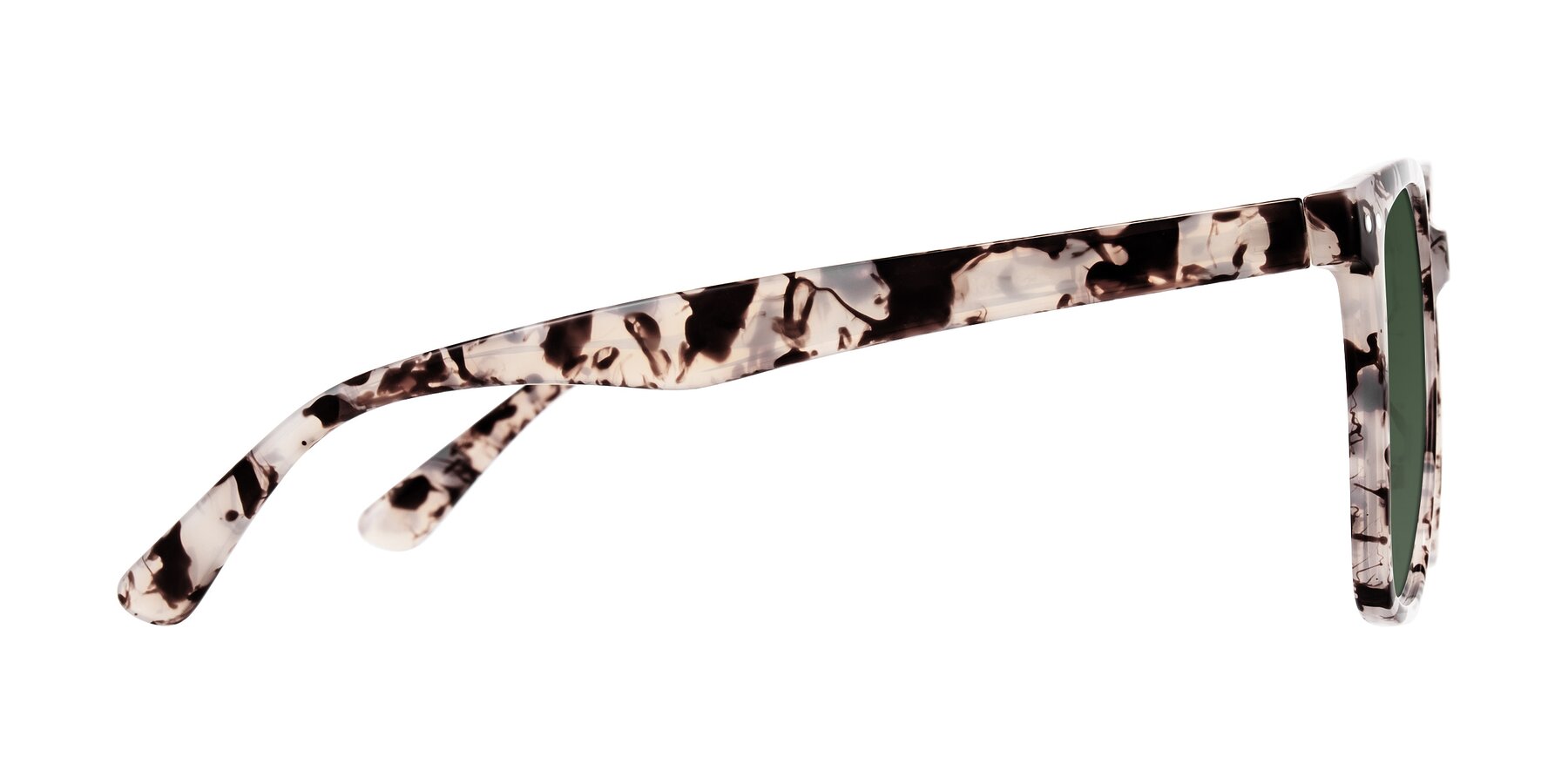 Side of Arroyo in Ivory Tortoise with Green Tinted Lenses