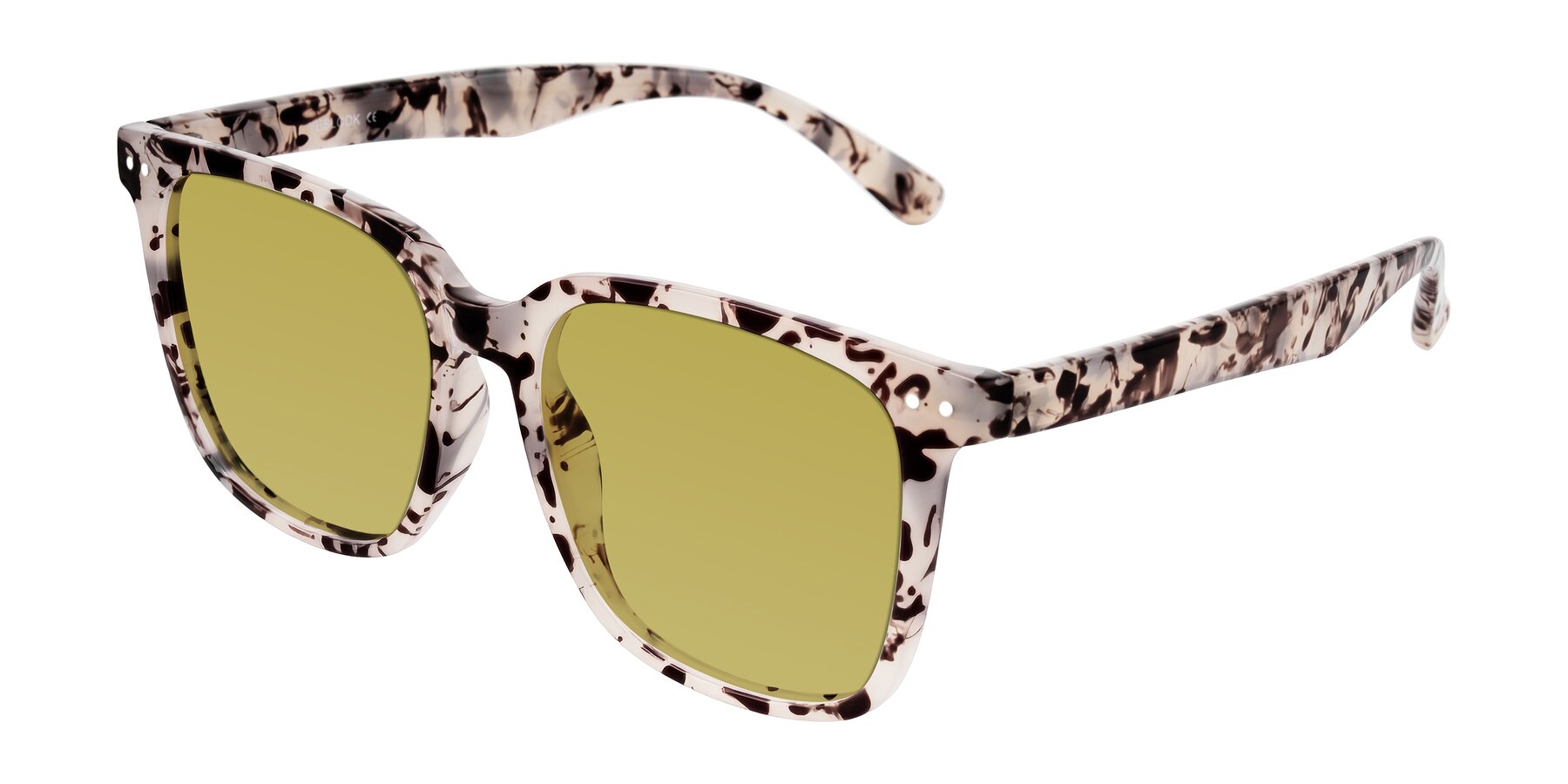 Angle of Arroyo in Ivory Tortoise with Champagne Tinted Lenses