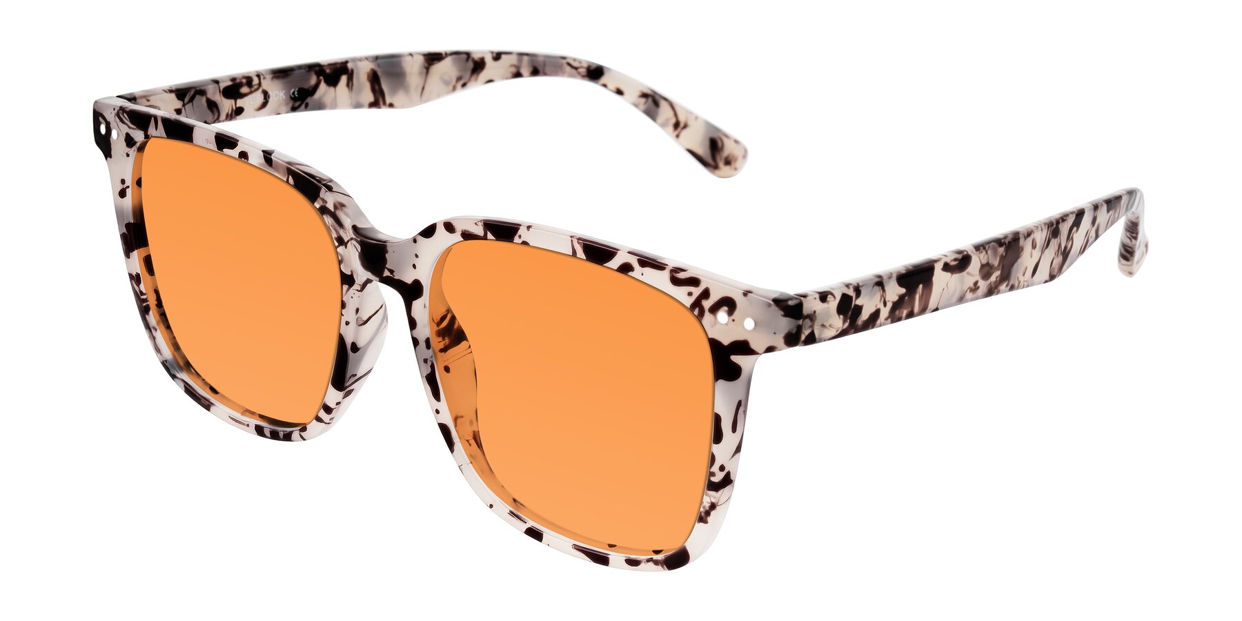 Angle of Arroyo in Ivory Tortoise with Orange Tinted Lenses