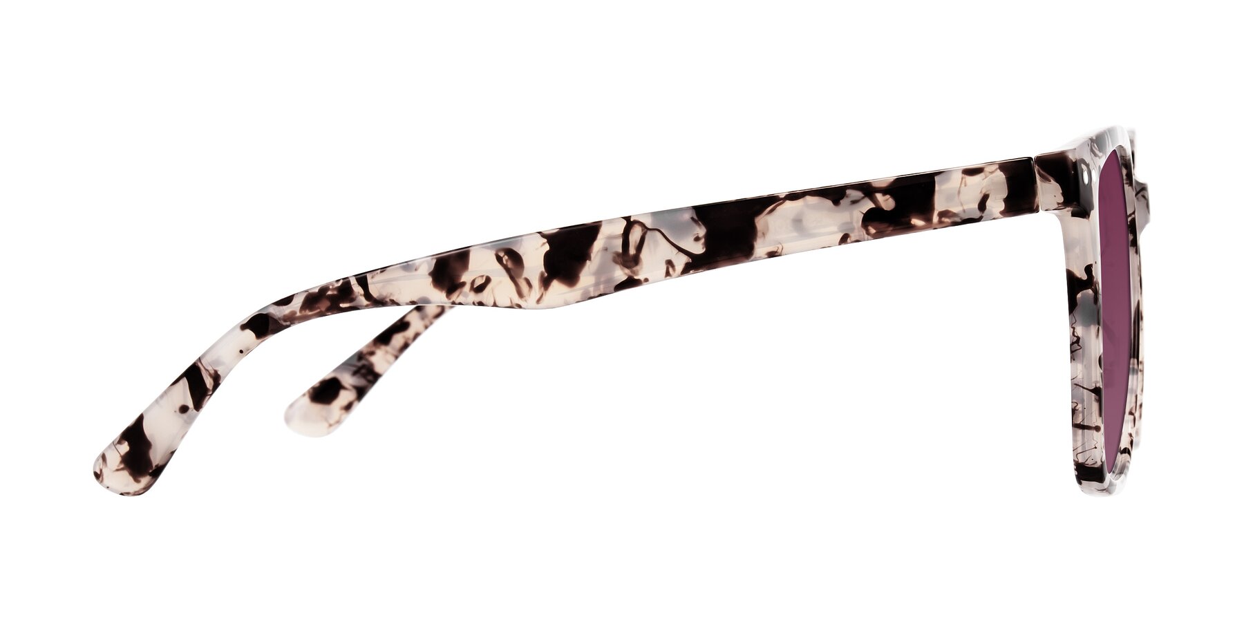Side of Arroyo in Ivory Tortoise with Wine Tinted Lenses
