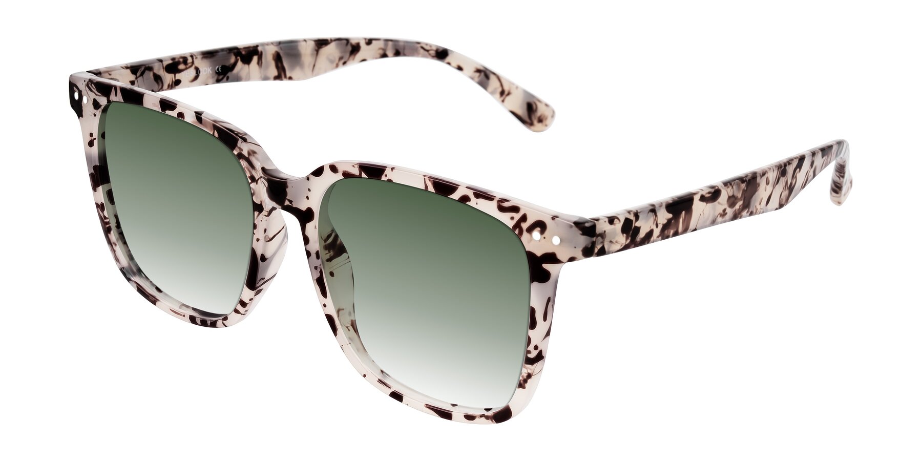 Angle of Arroyo in Ivory Tortoise with Green Gradient Lenses