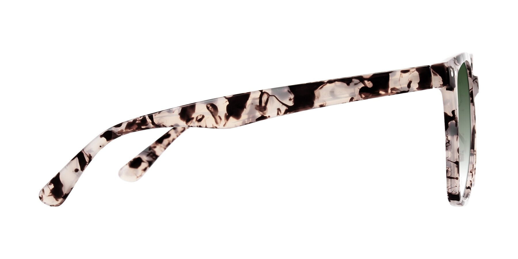 Side of Arroyo in Ivory Tortoise with Green Gradient Lenses