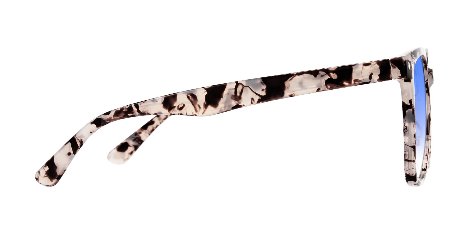 Side of Arroyo in Ivory Tortoise with Blue Gradient Lenses