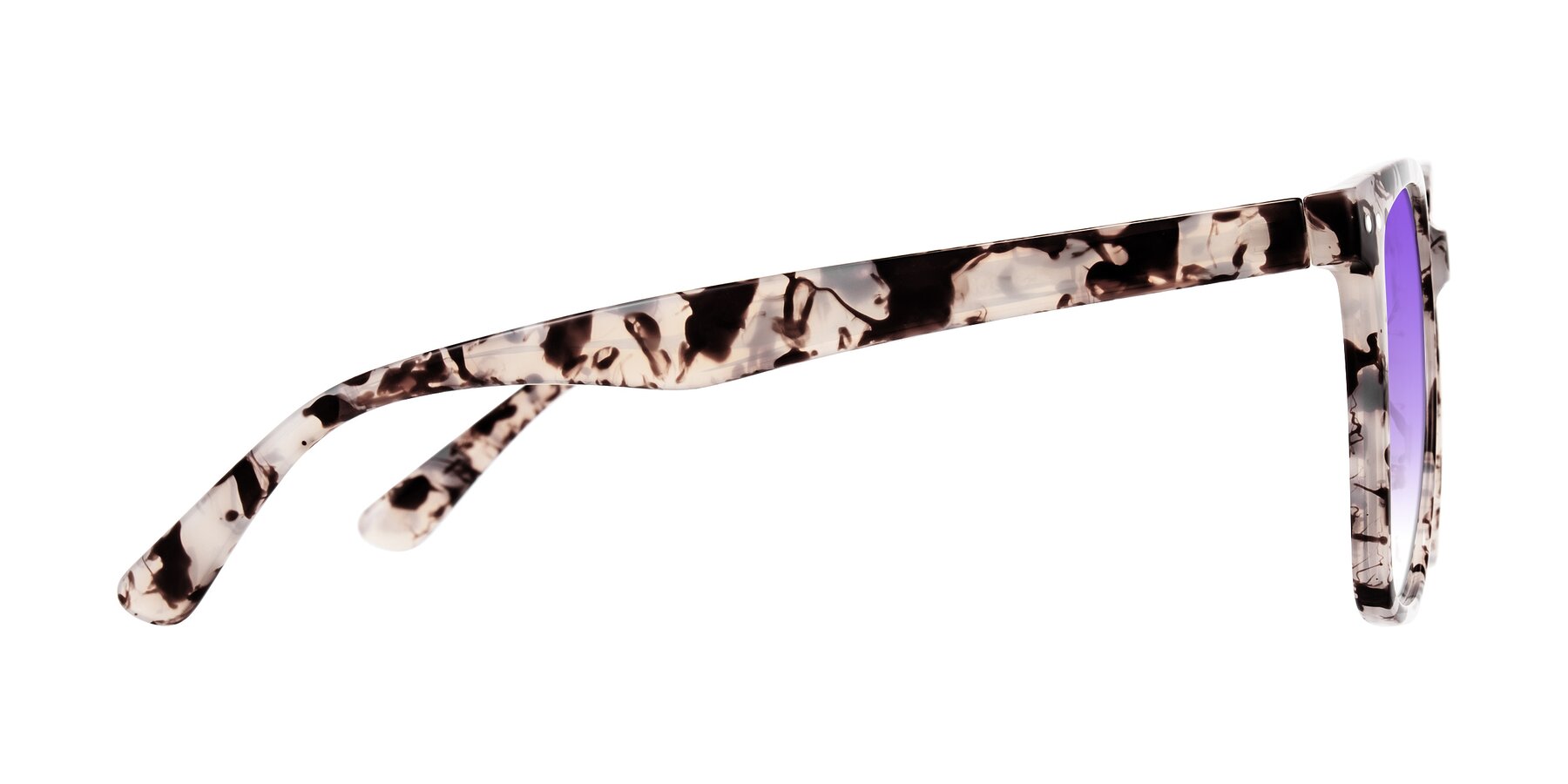 Side of Arroyo in Ivory Tortoise with Purple Gradient Lenses