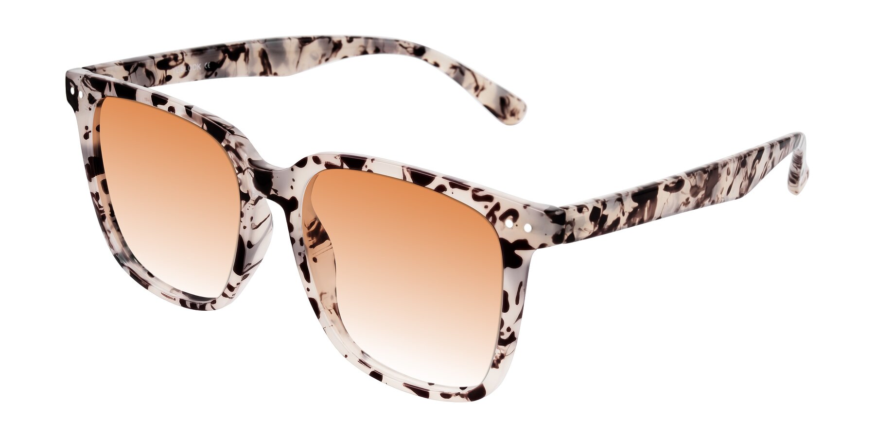 Angle of Arroyo in Ivory Tortoise with Orange Gradient Lenses