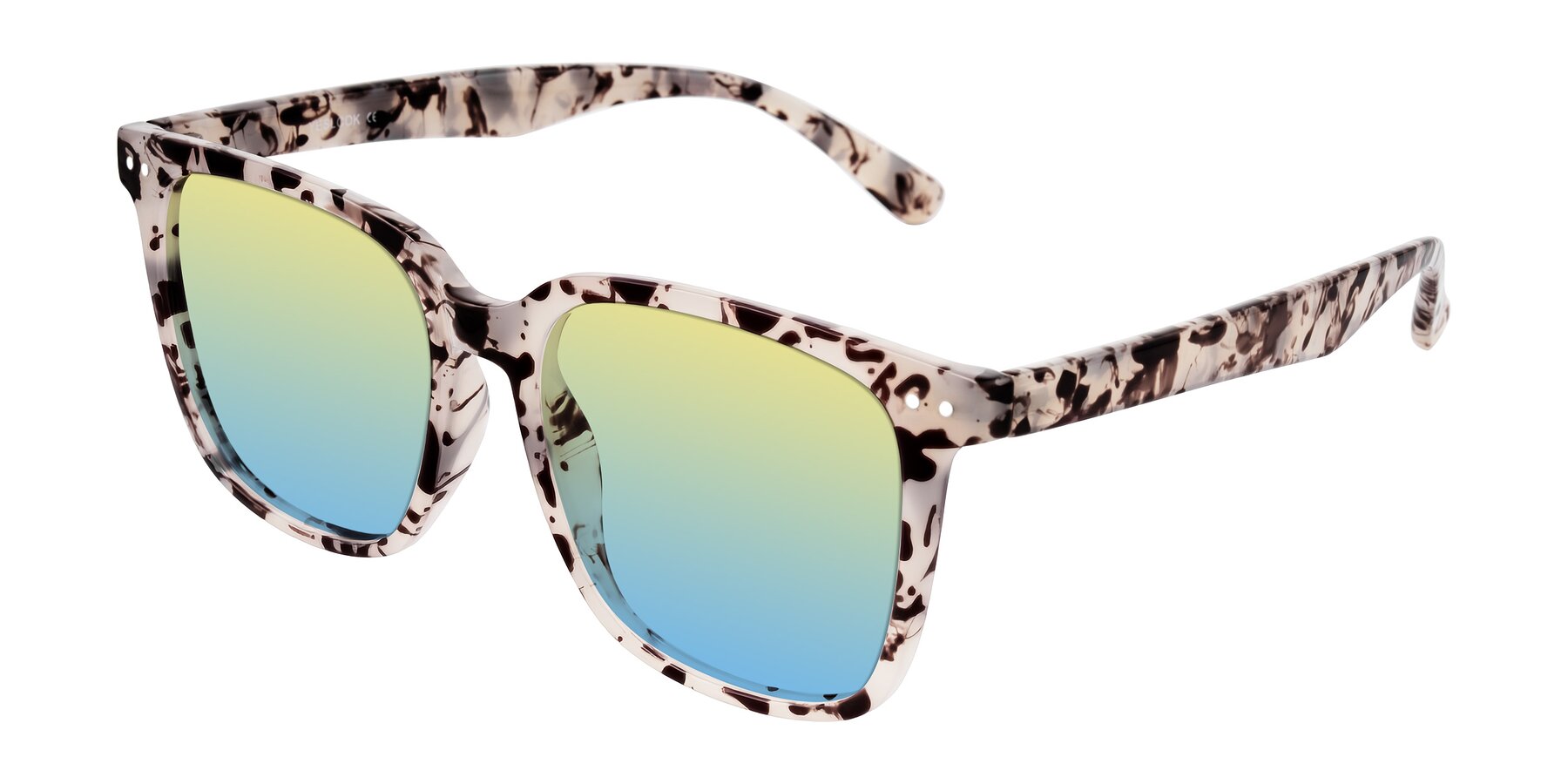 Angle of Arroyo in Ivory Tortoise with Yellow / Blue Gradient Lenses