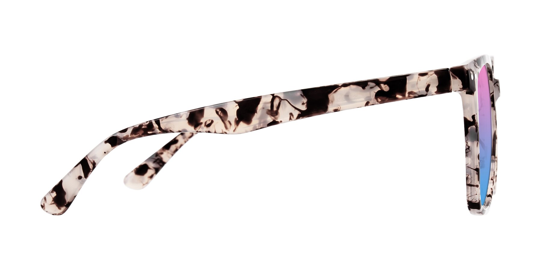 Side of Arroyo in Ivory Tortoise with Pink / Blue Gradient Lenses