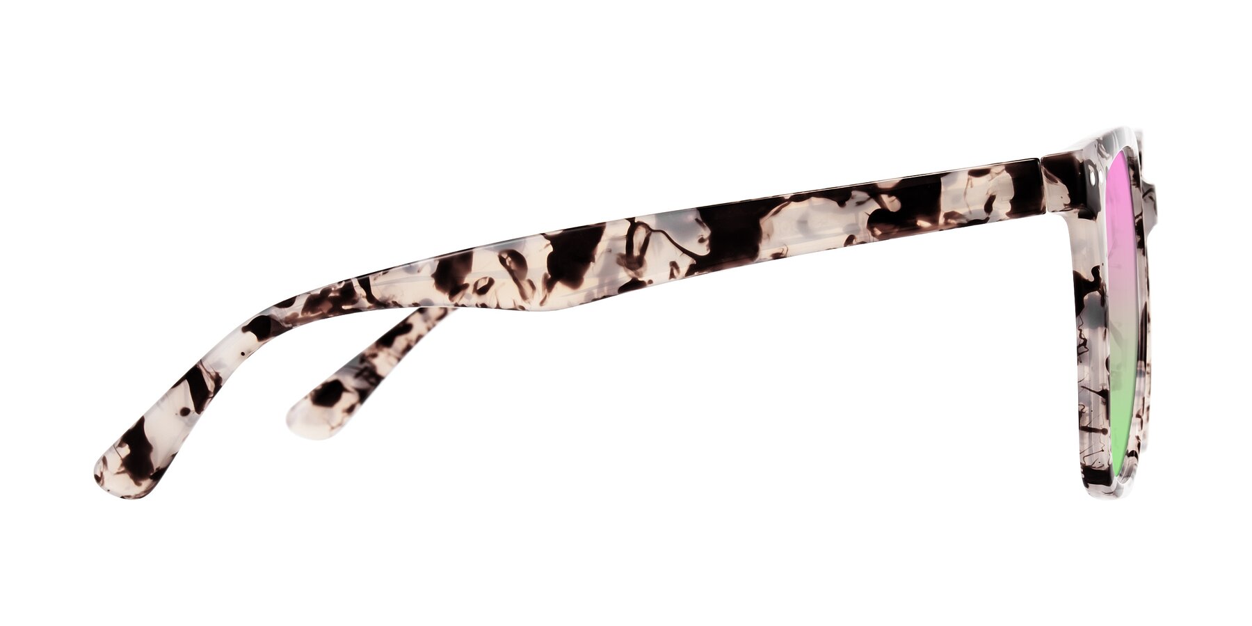 Side of Arroyo in Ivory Tortoise with Pink / Green Gradient Lenses