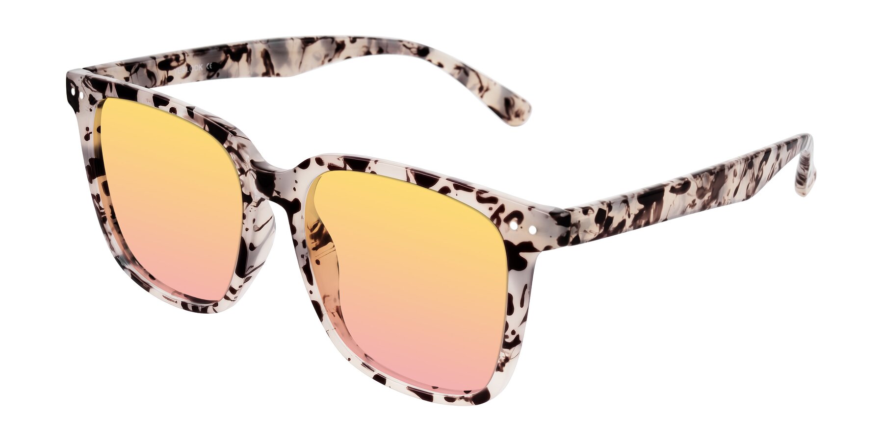 Angle of Arroyo in Ivory Tortoise with Yellow / Pink Gradient Lenses