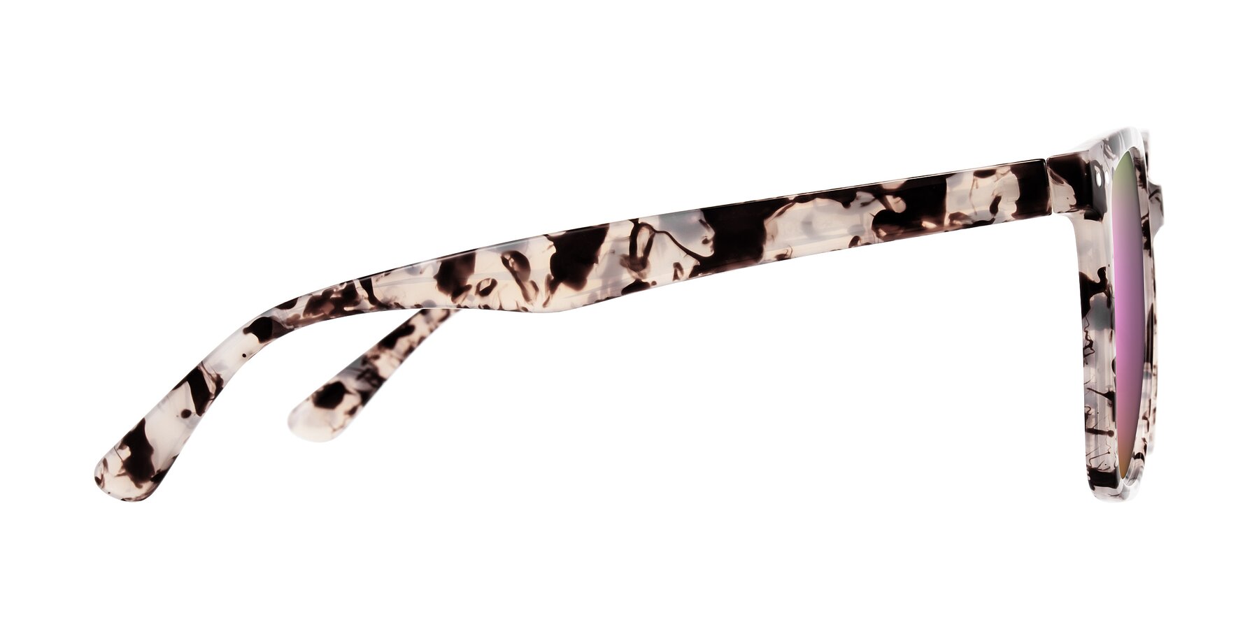 Side of Arroyo in Ivory Tortoise with Pink Mirrored Lenses