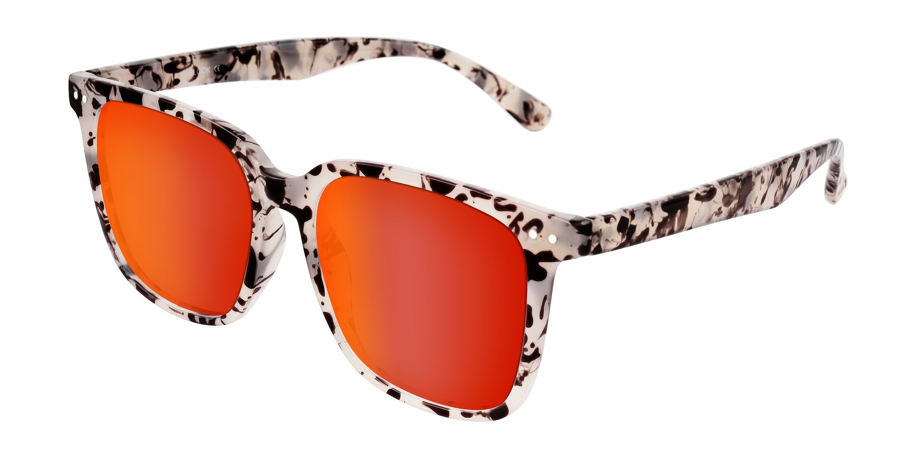 Angle of Arroyo in Ivory Tortoise with Red Gold Mirrored Lenses