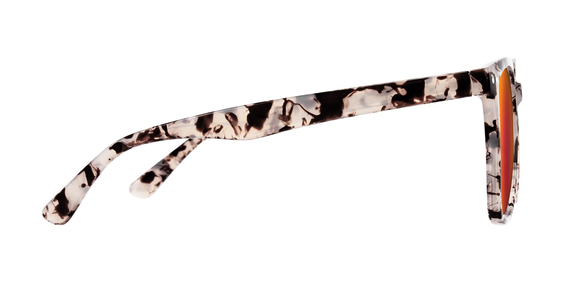 Side of Arroyo in Ivory Tortoise with Red Gold Mirrored Lenses
