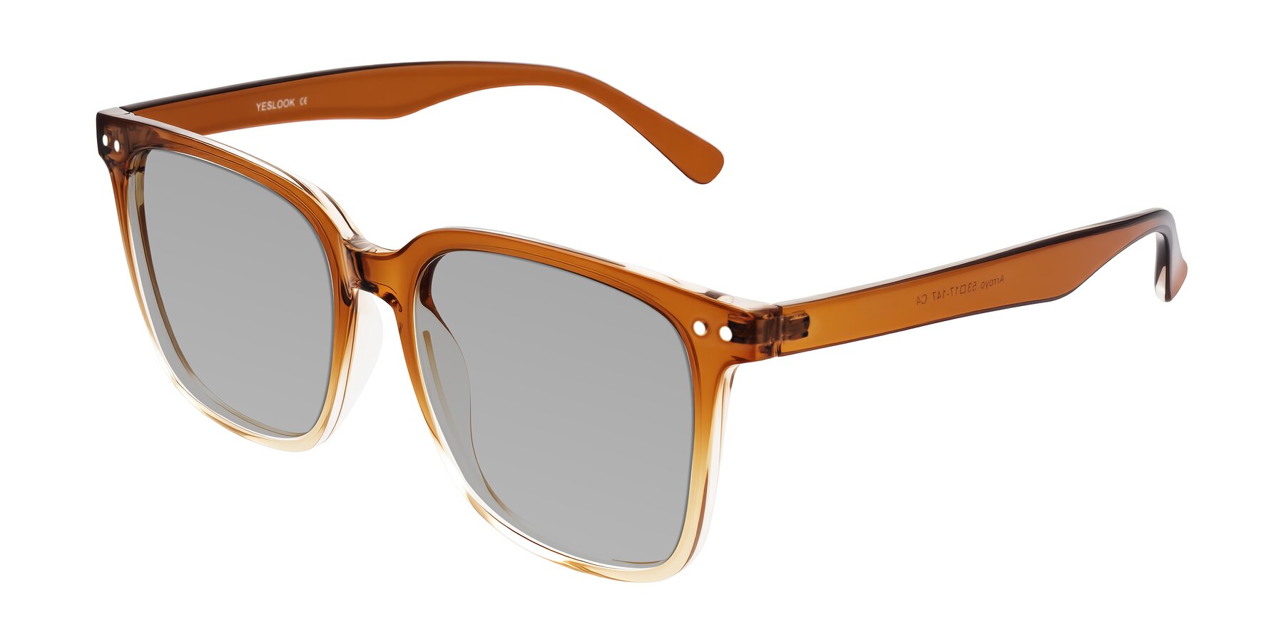 Angle of Arroyo in Gradient Caramel with Light Gray Tinted Lenses