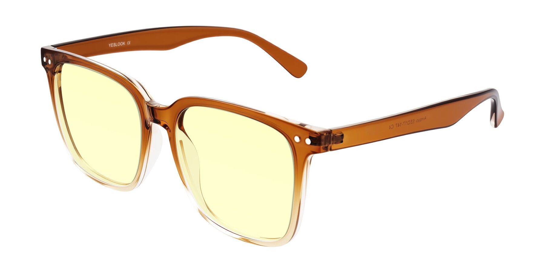 Angle of Arroyo in Gradient Caramel with Light Yellow Tinted Lenses