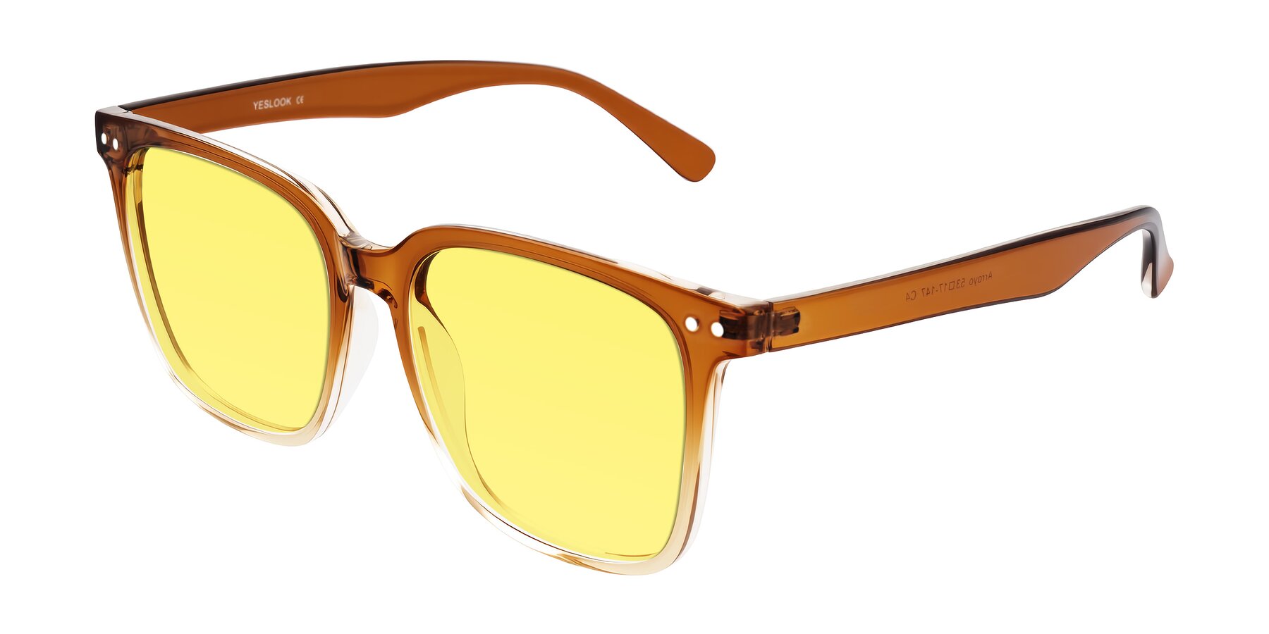 Angle of Arroyo in Gradient Caramel with Medium Yellow Tinted Lenses