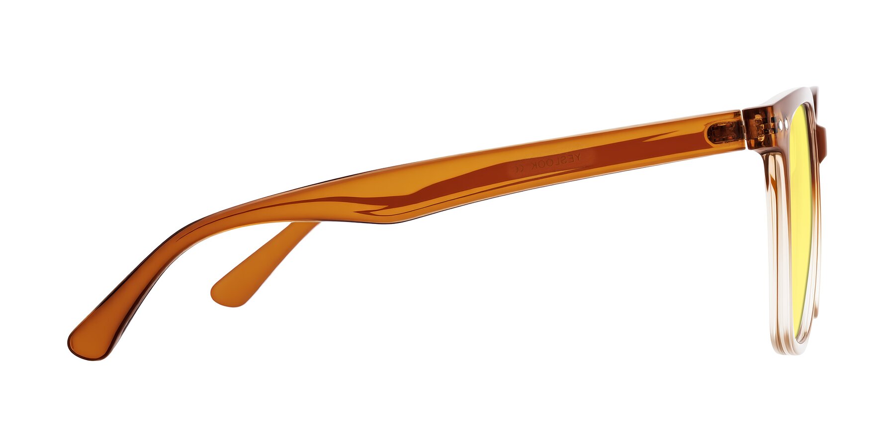 Side of Arroyo in Gradient Caramel with Medium Yellow Tinted Lenses