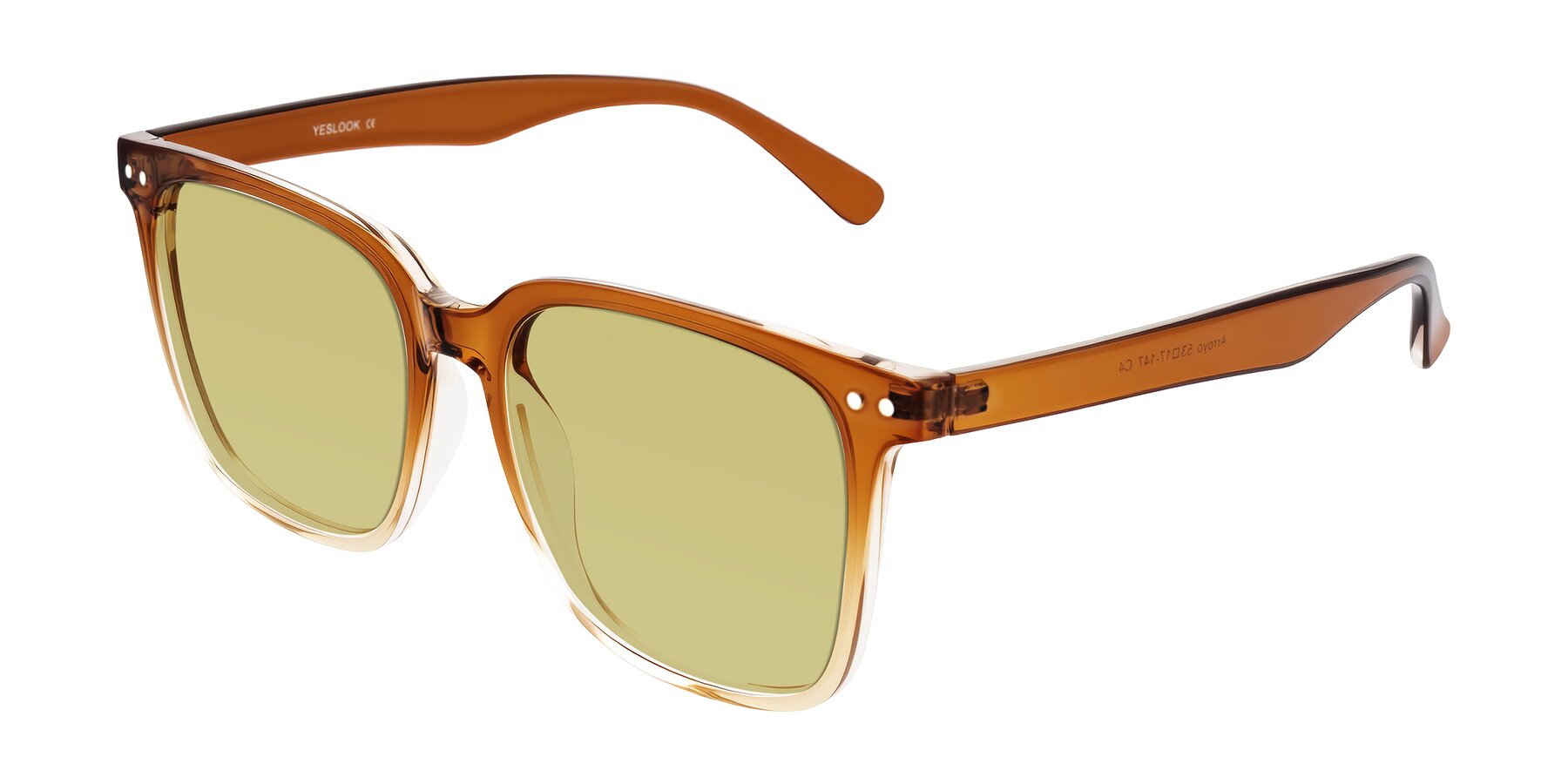 Angle of Arroyo in Gradient Caramel with Medium Champagne Tinted Lenses