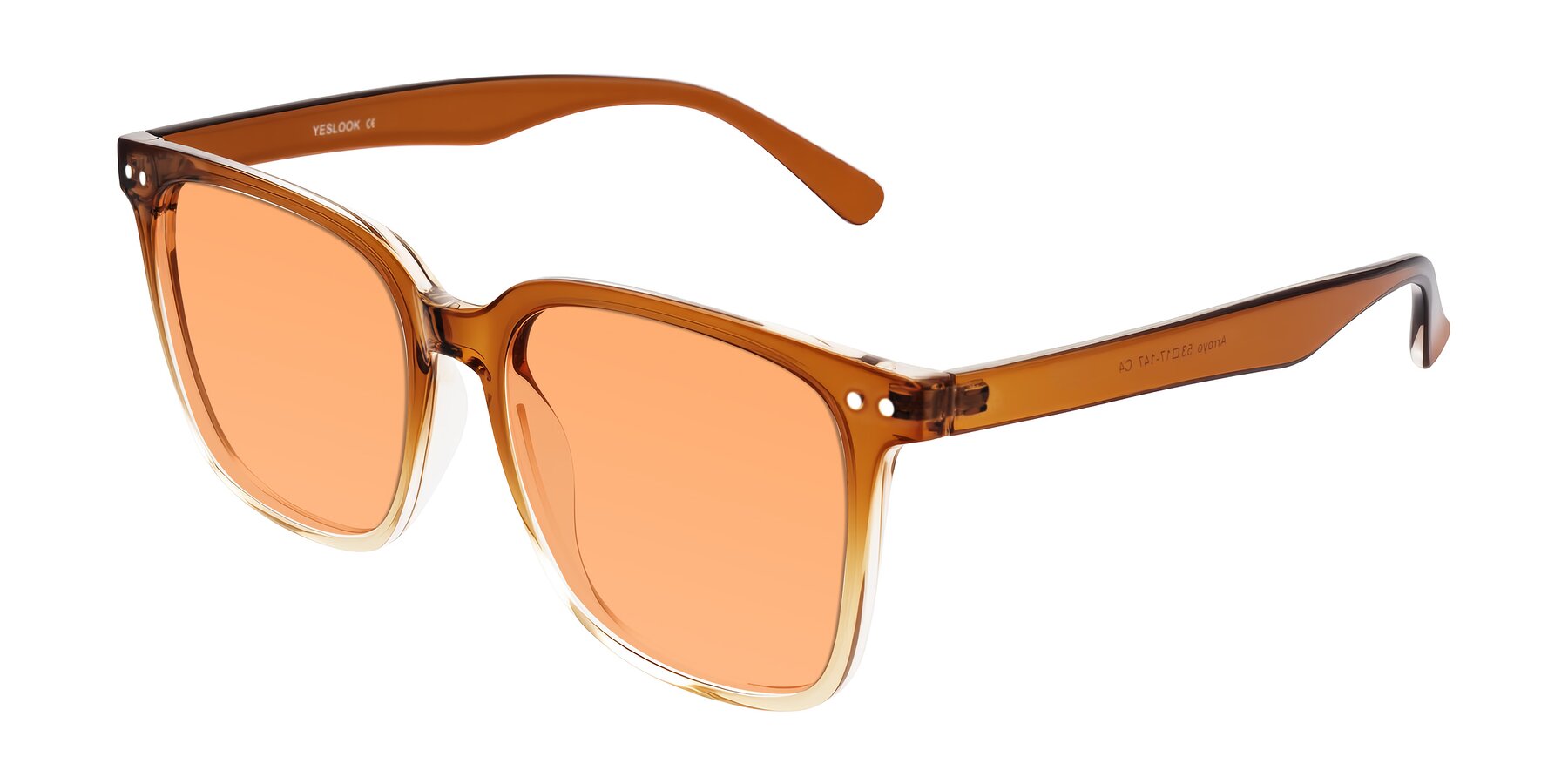 Angle of Arroyo in Gradient Caramel with Medium Orange Tinted Lenses