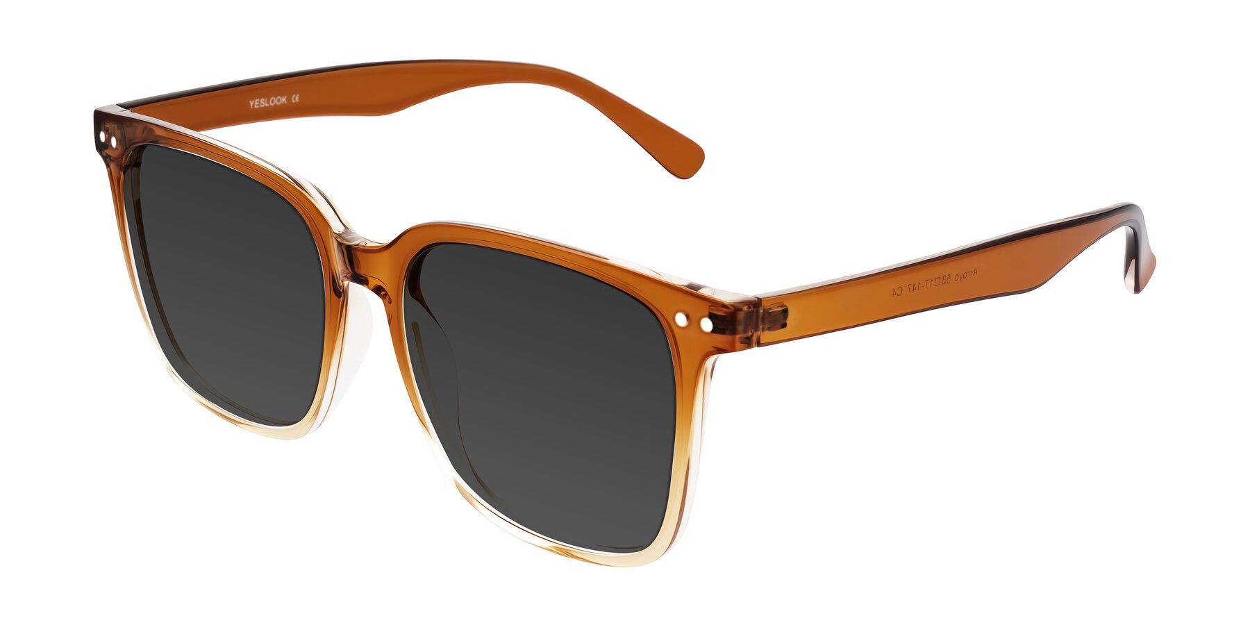 Angle of Arroyo in Gradient Caramel with Gray Tinted Lenses