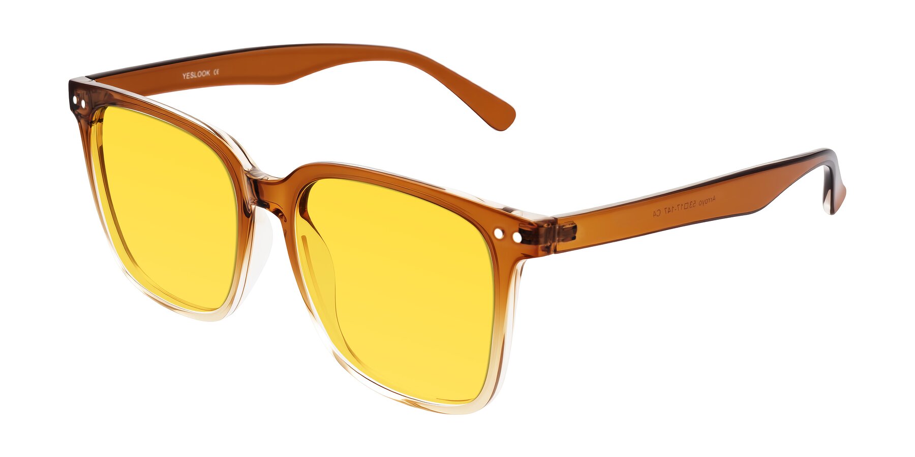 Angle of Arroyo in Gradient Caramel with Yellow Tinted Lenses