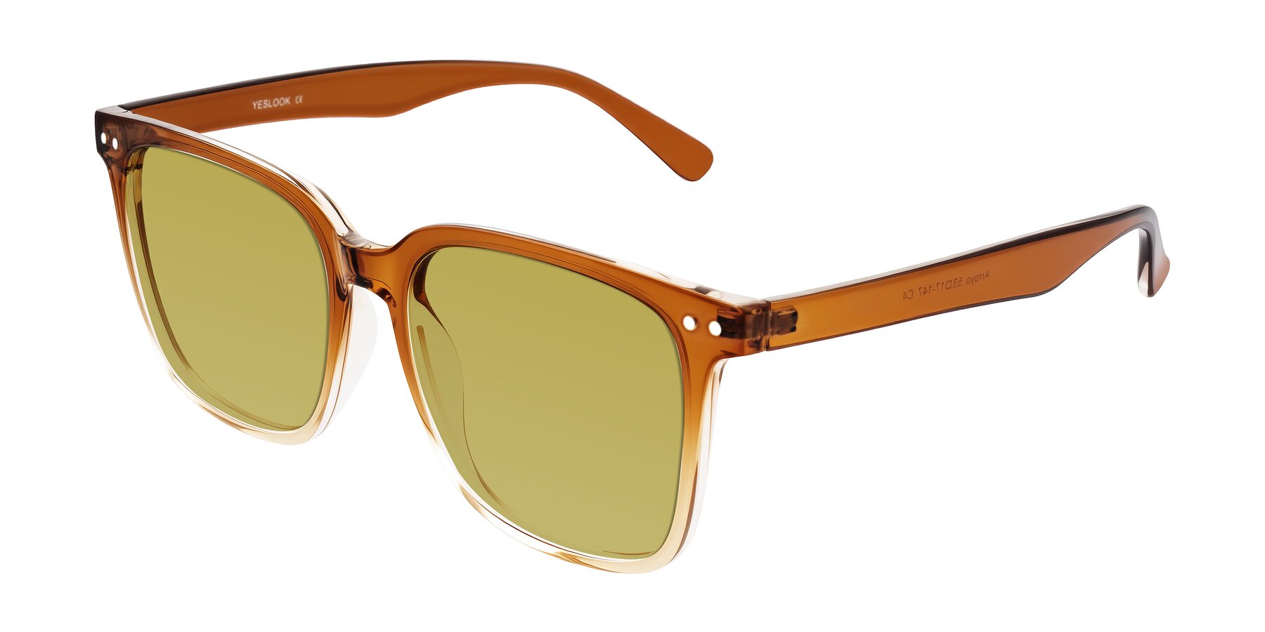 Angle of Arroyo in Gradient Caramel with Champagne Tinted Lenses