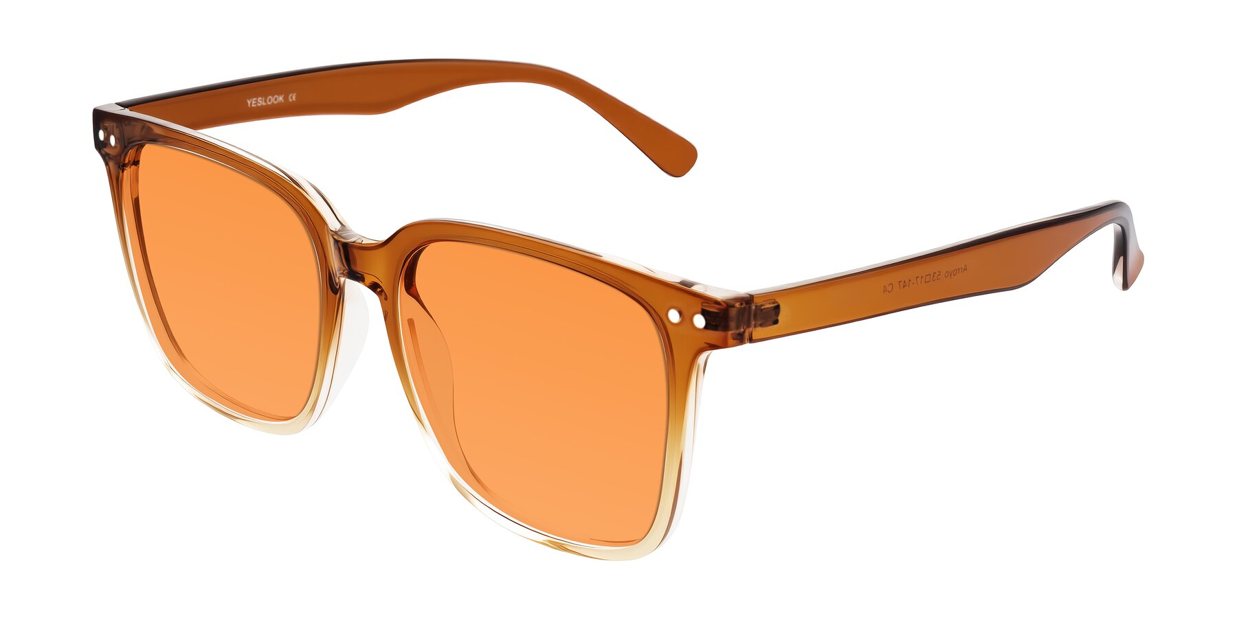 Angle of Arroyo in Gradient Caramel with Orange Tinted Lenses