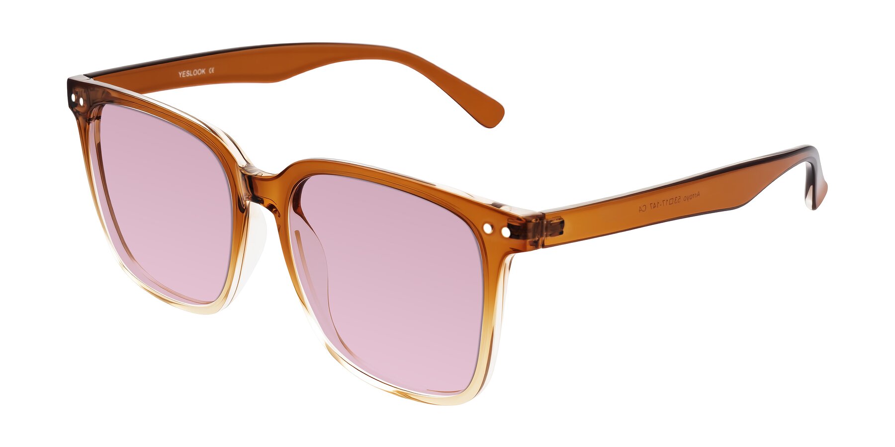 Angle of Arroyo in Gradient Caramel with Light Wine Tinted Lenses