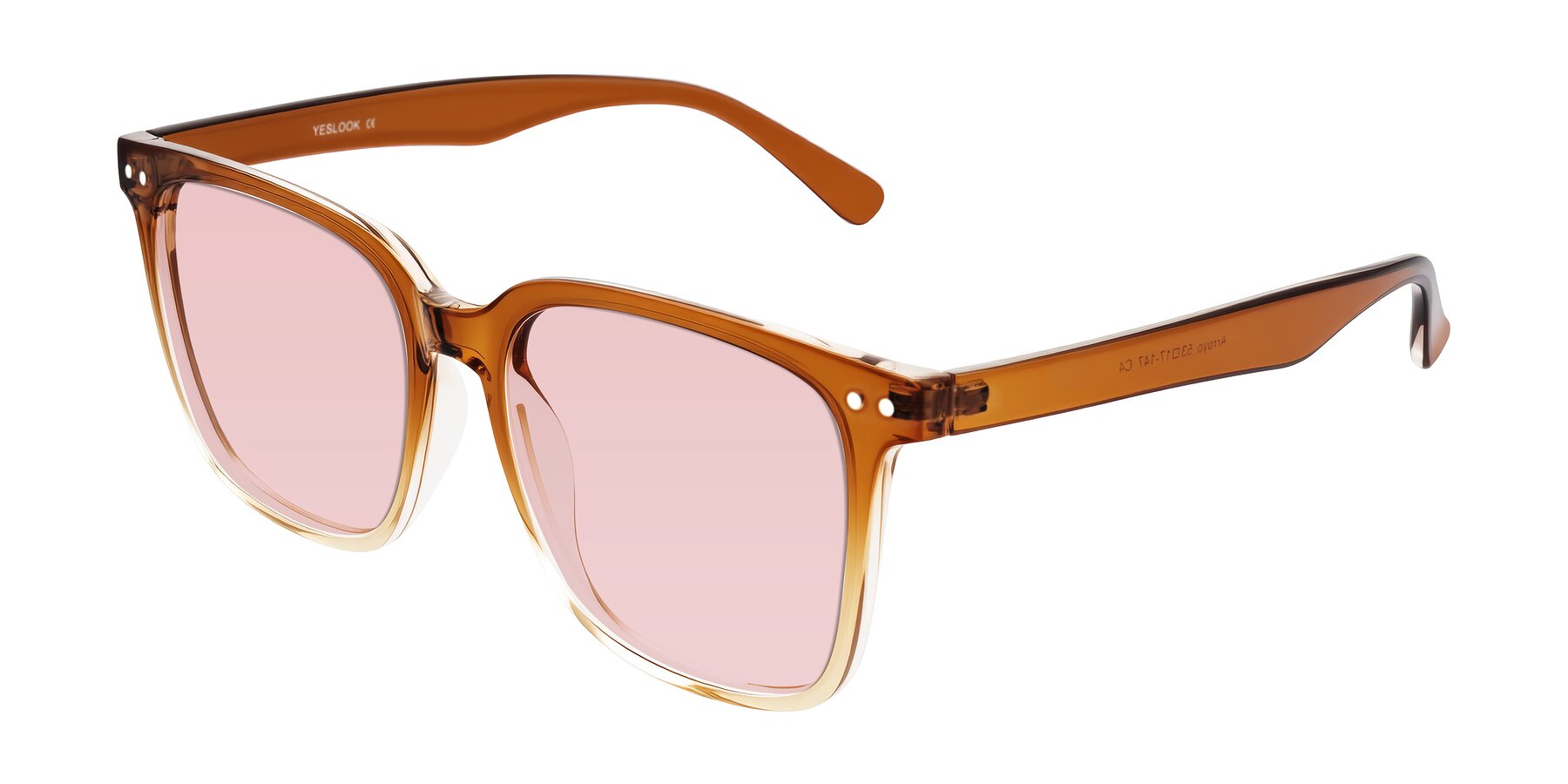 Angle of Arroyo in Gradient Caramel with Light Garnet Tinted Lenses