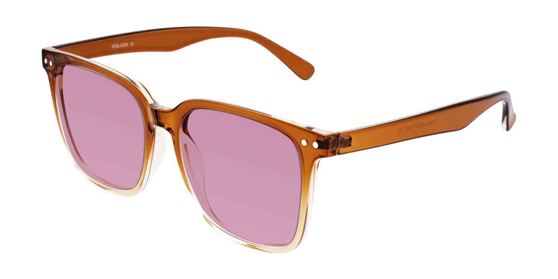 Angle of Arroyo in Gradient Caramel with Medium Wine Tinted Lenses