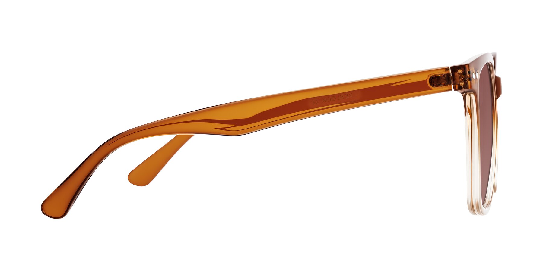 Side of Arroyo in Gradient Caramel with Garnet Tinted Lenses