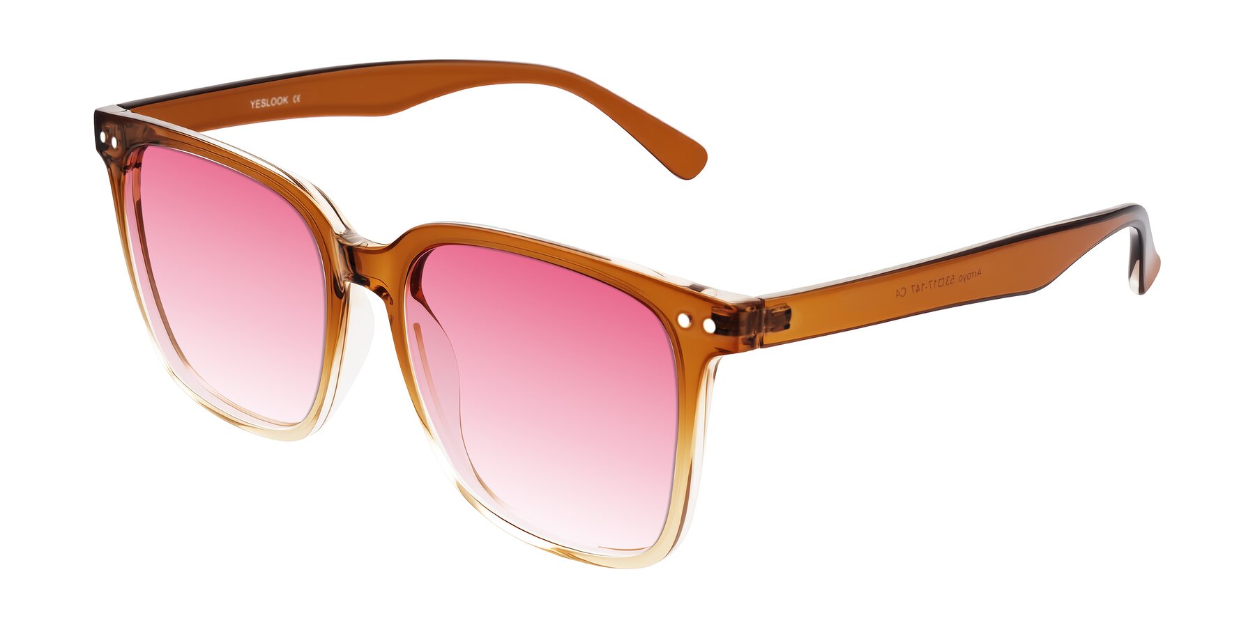 Angle of Arroyo in Gradient Caramel with Pink Gradient Lenses