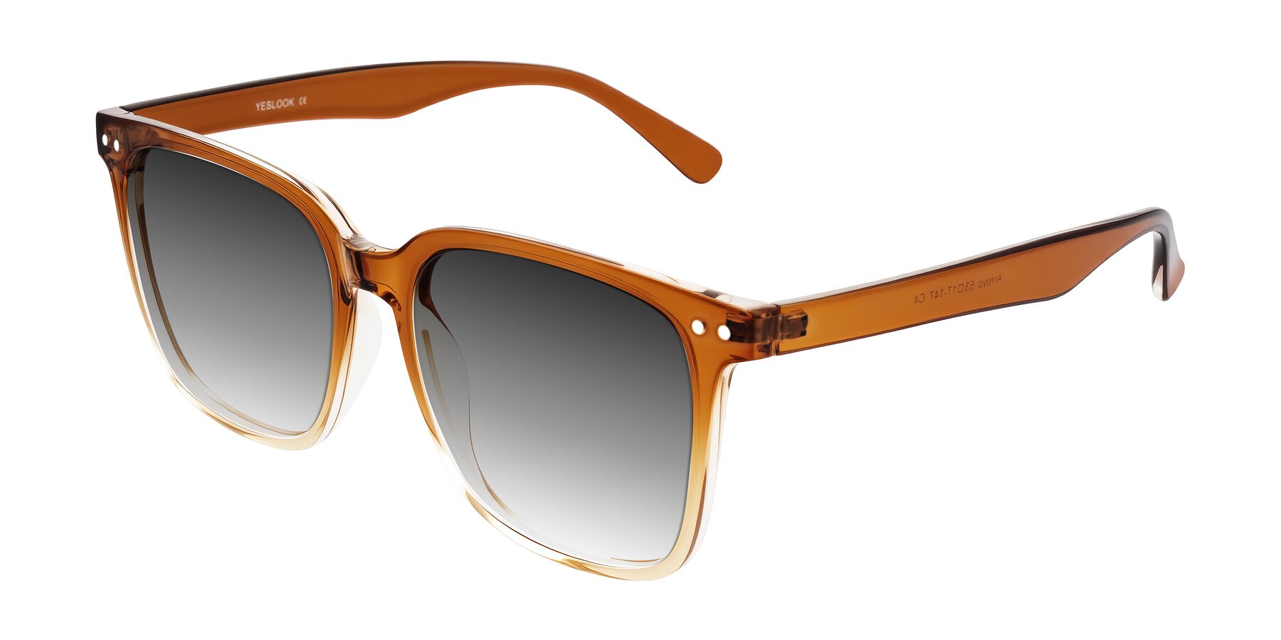 Angle of Arroyo in Gradient Caramel with Gray Gradient Lenses